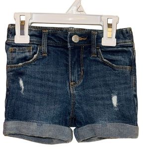 Toddler denim cuffed shorts